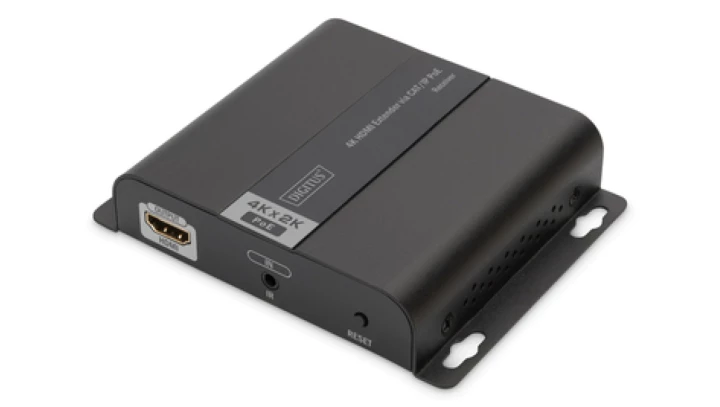 Przedłużacz/Extender HDMI IP/Cat.5/6/7 120m 4K 30Hz UHD PoE HDCP 1.4 IR audio (odbiornik) DS-55125
