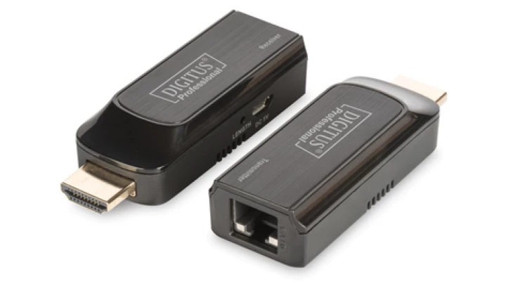 Mini Przedłużacz/Extender HDMI do 50m po skrętce Cat.6/7 1080p 60Hz FHD HDCP 1.2 z audio (zestaw) DS-55203
