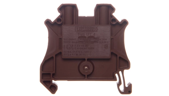 Złączka szynowa 2-przewodowa 4mm2 brązowa Ex UT 4 BN 3045224 /50szt./