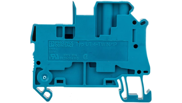 Złączka szynowa 3-przewodowa 4mm2 śrubowa/wtykowa niebieska UT 4-TWIN/ 1P BU 3060270 /50szt./
