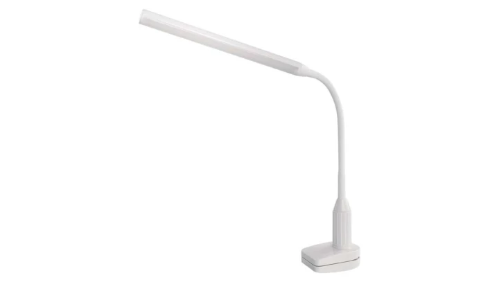 Lampa biurkowa LED JASMINE biała klips Z7595