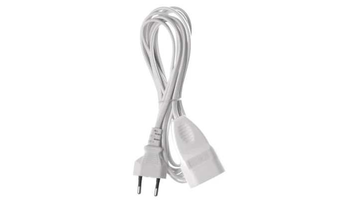 Przedłużacz 2× 075 mm 1 gniazdo 3m biały P01303