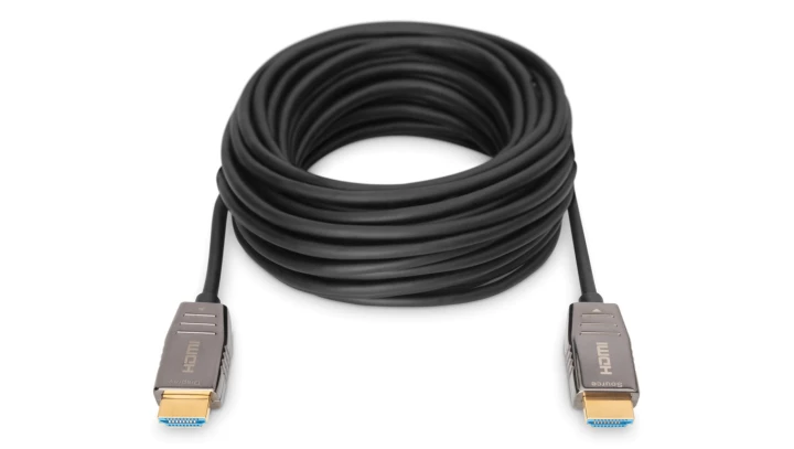 Kabel połączeniowy hybrydowy AOC HDMI 2.1 Ultra High Speed 8K 60Hz UHD HDMI A-HDMI A M-M czarny 10m AK-330126-100-S