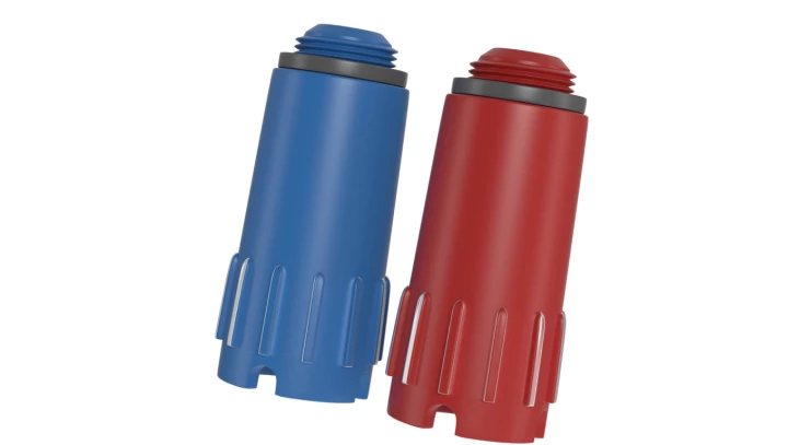 Korki do Prób ciśnieniowych 1/2 cala (2 szt), niebieski i czerwony