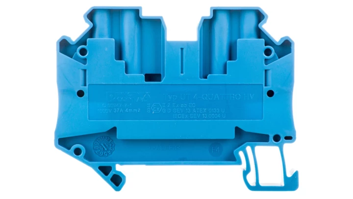Złączka szynowa 4-przewodowa 4mm2 szara Ex UT 4-QUATTRO HV BU 3048836 /50szt./