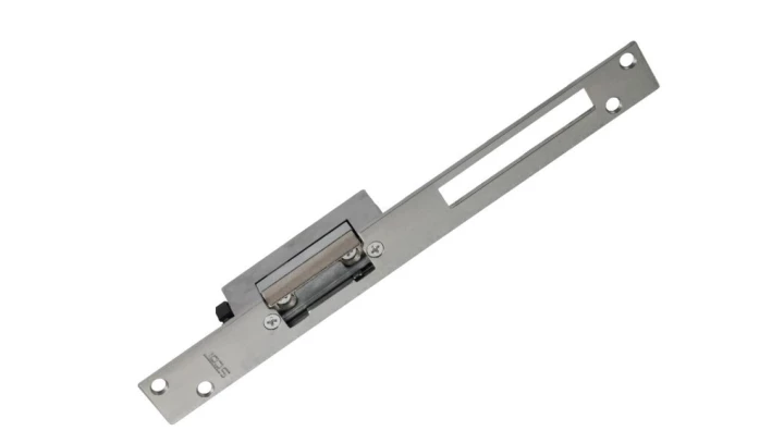 Elektrozaczep symetryczny z blokadą i sygnalizacją standardowy – NC - styk NO/NC, zasilanie 8-16V AC/DC, regulacja języka