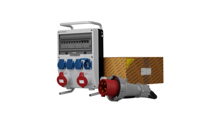 Rozdzielnica budowlana na stojaku z kablem TD-S/FI SKHU 2x32A 4x230V Doktorvolt 0199