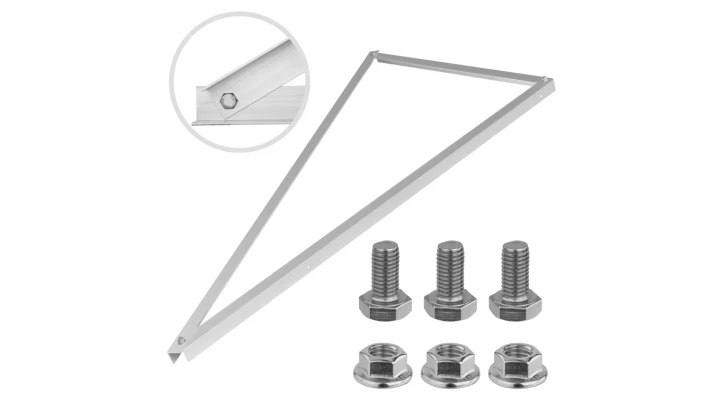 Trójkąt montażowy do paneli PV 1700x1450x850mm kąt 30 stopni + śruby (montaż kątem prostym w kierunku modułu)