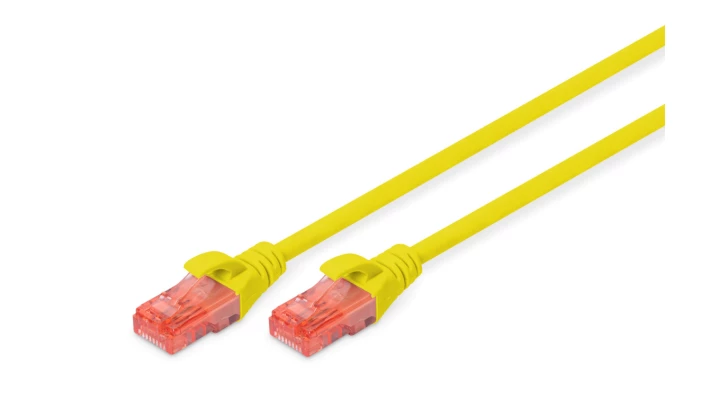 Kabel krosowy (patch cord) RJ45-RJ45 kat.6 U/UTP AWG 26/7 PVC 10m żółty DK-1612-100/Y