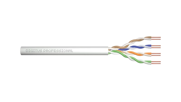 Kabel teleinformatyczny U/UTP kat.5e 4x2xAWG24 PVC drut szary Eca DK-1511-V-1-1 /100m/