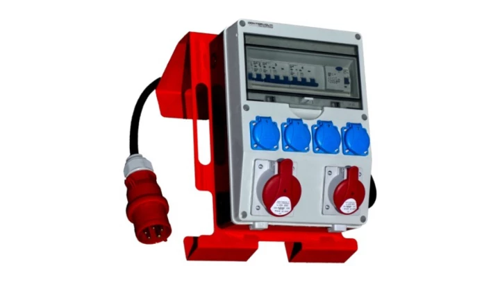 Rozdzielnica budowlana na stojaku z kablem TD-S/FI SET 32A 16A 4x230V Doktorvolt 6191