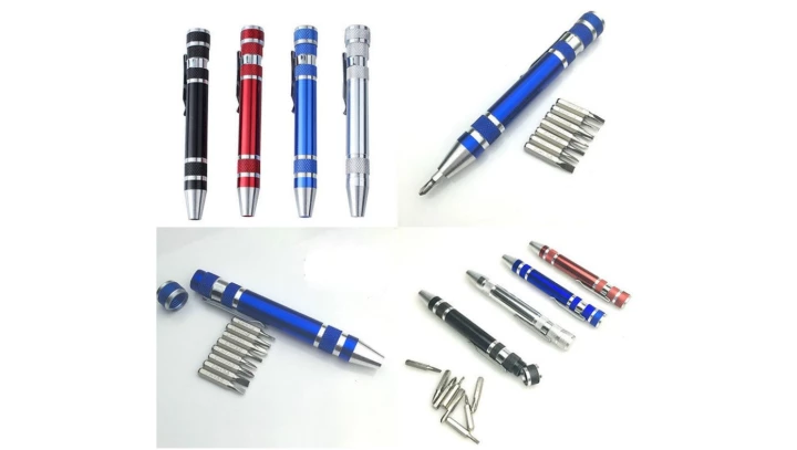 Śrubokręt 8w1 pen wkrętaki proste i krzyżowe 8 mini