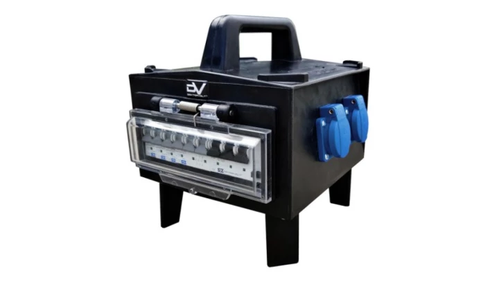 Rozdzielnica BAGU-S/FI 1x16A 3x230V 1x wtyczka odbiornikowa 32A gumowa IP44 Doktorvolt 4654