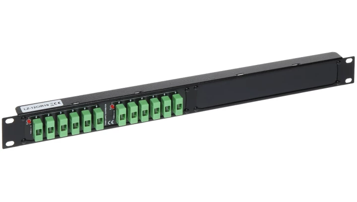 Dystrybutor zasilania (łączówka, rozgałęźnik) 2-we/2x6-wy max.24VDC 5A bezpiecznik 12x1A Rack 19 LZ-12/R19C