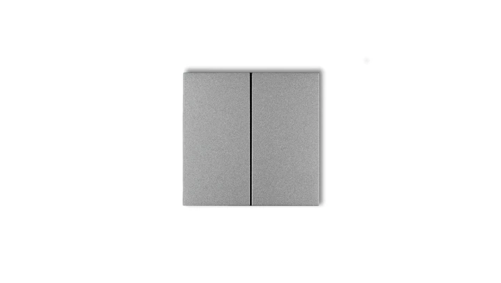 Klawisze podwójne do łączników DECO, FLEXI, MINI (komplet dwóch sztuk) srebrny metalik 7DKL-2