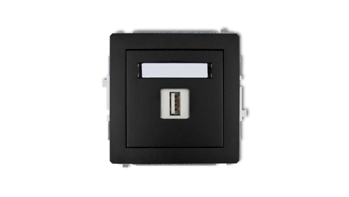 DECO Ładowarka USB pojedyncze 5V 2A czarny mat 12DCUSB-3 GN-DE-78-01-12-00-00