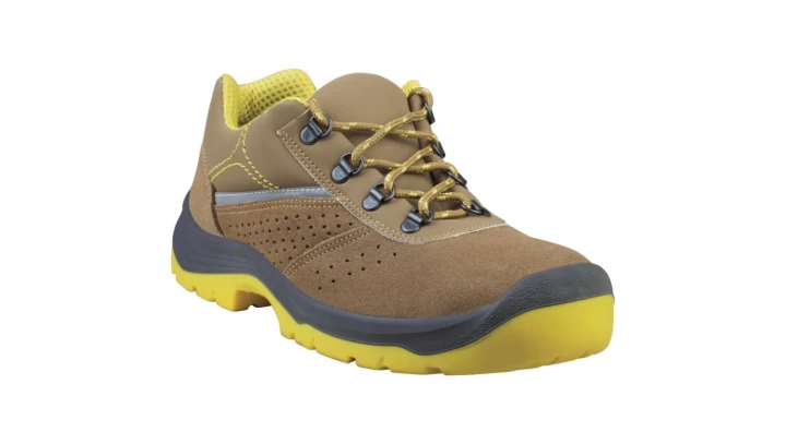 NISKIE OBUWIE Z DWOINY SKÓRZANEJ WELUR - S1P SRC