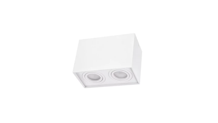 Chloe Duo GU10 x2 natynkowa 250V IP20 97x185x125mm biały, prostokątna ruchoma