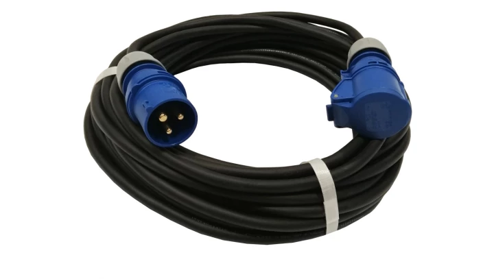 Przedłużacz kempingowy elCORD CEE 16A-3 230V IP44 10m H07RN-F 3G2,5 (gumowy OPD) z wt. i gn. CEE 16A-3P 30226100