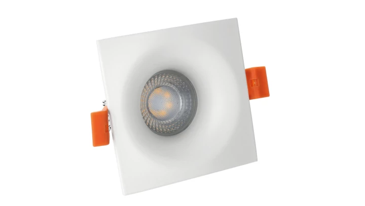Fiale V GU10 oczko 250V IP20 85x85x35mm biały kwadrat