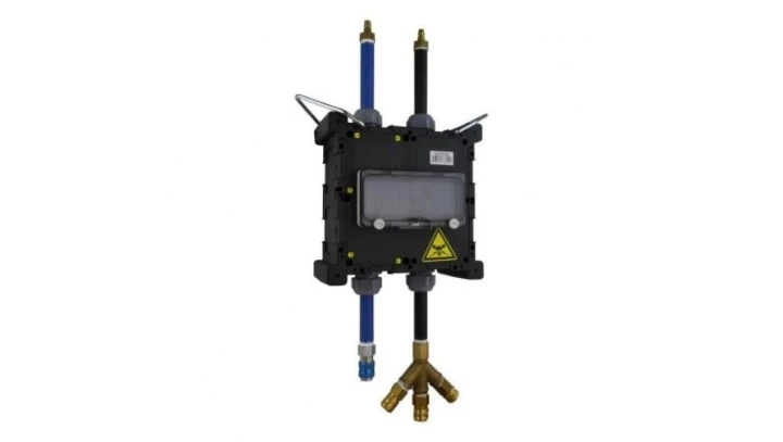Rozdzielnica wisząca elektropneumatyczna z przyłączem hydraulicznym i okienkiem rewizyjnym Minibox złącze pneumatyczne TpE 5505