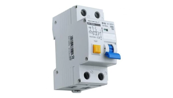 Wyłącznik różnicowoprądowy z członem nadprądowym B16A 30mA 2P 6kA Typ A RCBO Doktorvolt 5590