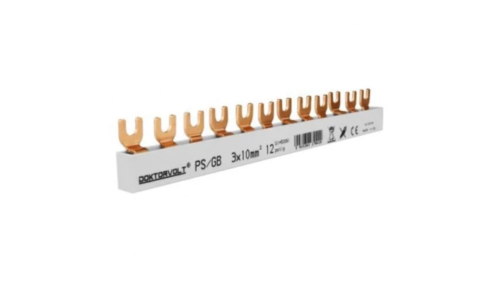 Szyna łączeniowa grzebieniowa PS/GB obustronnie izolowana 3-fazowa 12-modułowa 10mm2 DV 9429