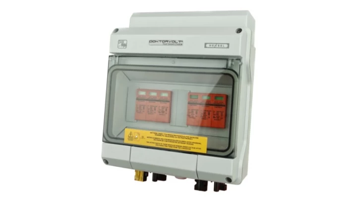 Rozdzielnica fotowoltaiczna solarna PV DC 1000V T1 T2 40kA 2-stringowa MC4 IP65 Doktorvolt 4593