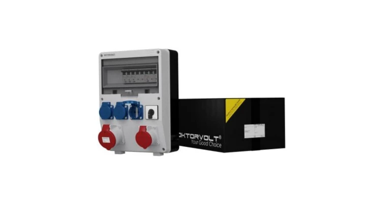 Rozdzielnica budowlana z łącznikiem TD-S 32A 16A 3x230V Schuko Doktorvolt 0281