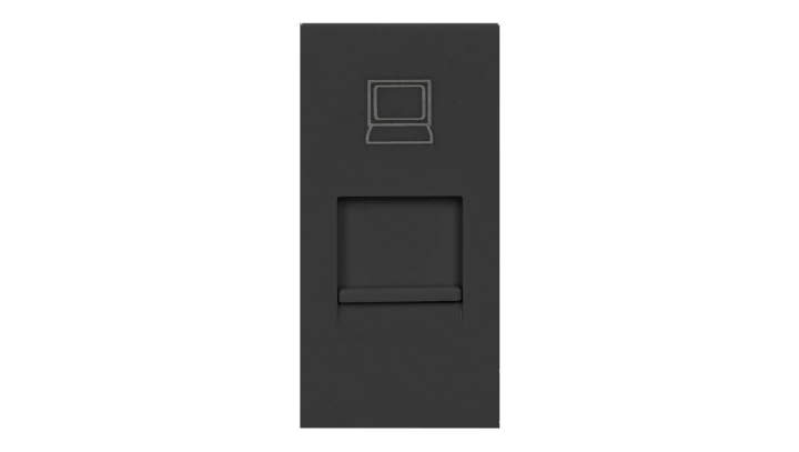 NOEN RJ45, gniazdo modułowe 22,5x45mm RJ45 cat 5e, czarne,OR-GM-9010/B/RJ45