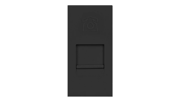 ORNO gniazdo modułowe czarne RJ11 22,5x45mm OR-GM-9010/B/RJ11
