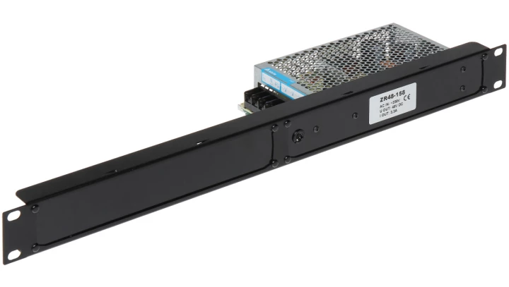 Wysokiej jakości profesjonalny zasilacz impulsowy z regulacją, 48V 3,3A 160W, Rack 19” 1U, ZR48-158