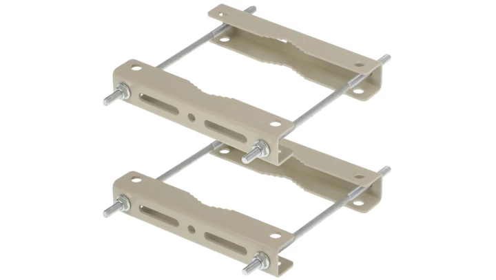 Obejma ze wzmocnionym profilem do montażu osprzętu do słupa Zakres średnicy słupa: fi 45-150mm kość słoniowa OR-150/S