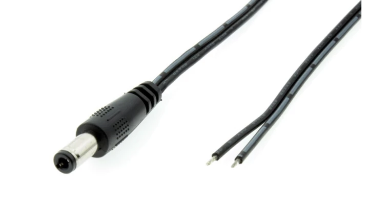 Przewód DC 1,5m z wtykiem prostym 2,5x5,5 mm AWG20 2x0,5mm2 ESPE
