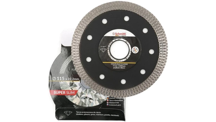Tarcza diamentowa 115mm do gresu płytek Premium SLIM - Schmith
