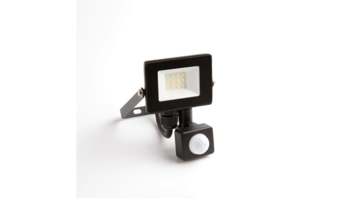 Naświetlacz led z czujnikiem ruchu PIR 10W 900LM AC230V IP65 kąt świecenia 120 neutralna biała 4000K czarny EC79878