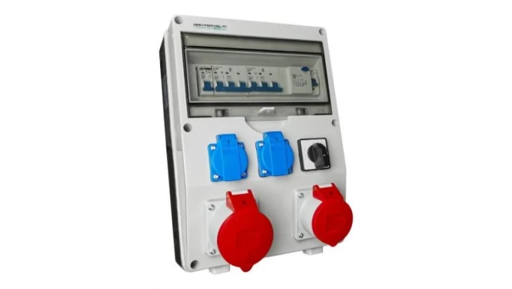 Rozdzielnica budowlana ECO-S/FI 32A/5P 16A/5P 2x230V gniazda Bals Doktorvolt 7938