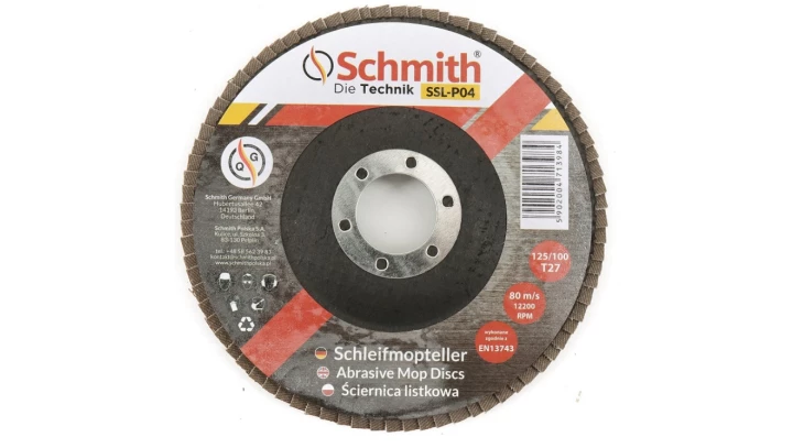 Ściernica listkowa prosta 125mm 100 tarcza ścierna Schmith