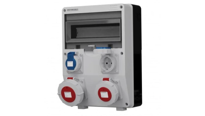 Rozdzielnica budowlana TD 32A 16A 2x230V IP65 Schuko Doktorvolt 6664