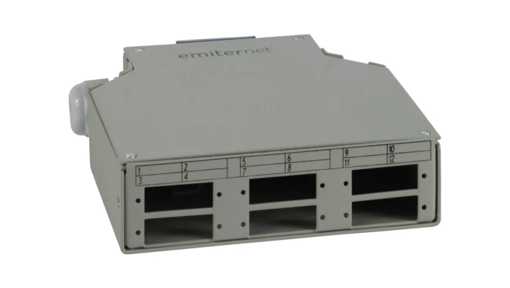 Przełącznica światłowodowa na szynę DIN/TH35 6xSC duplex EM/FTTHDIN6SCD