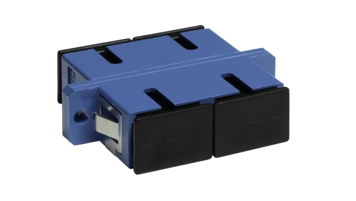 Adapter SC SM duplex niebieski