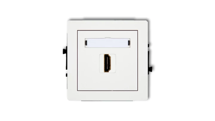 DECO Mechanizm gniazda pojedynczego HDMI 2.0 biały DHDMI-3