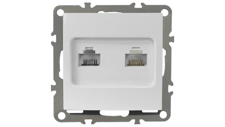 QUADRA GNIAZDO TELEFONICZNE KOMPUTEROWE RJ45 RJ11