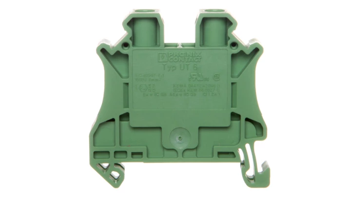 Złączka szynowa 2-przewodowa 6mm2 zielona Ex UT 6 GN 3045211 /50szt./