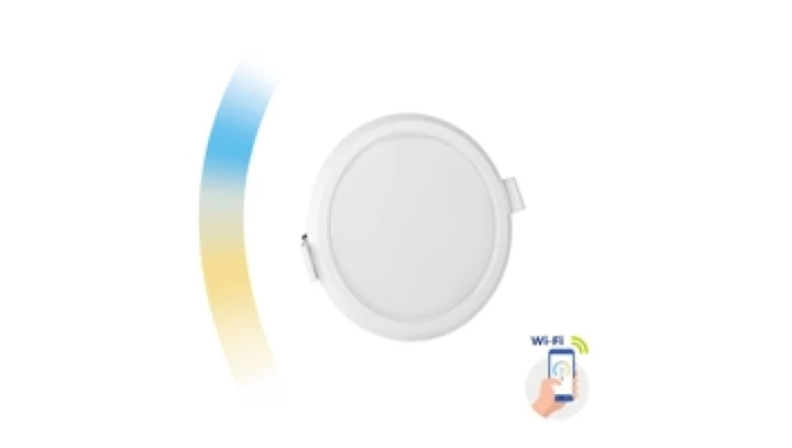 Oprawa downlight ALGINE 22W 2000lm 230V 120st IP20 IK06 FI215x38mm BIAŁY okrągła CCT+DIM Wi-Fi SPECTRUM