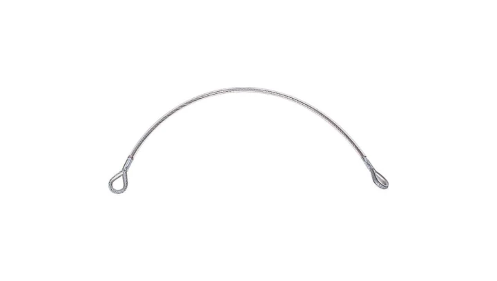 Zawiesie z liny stalowej galwanizowanej fi 8 mm z osłoną 2 pętle z kausza dł. 1 m kolor - rozmiar 1 M ANTI AM007