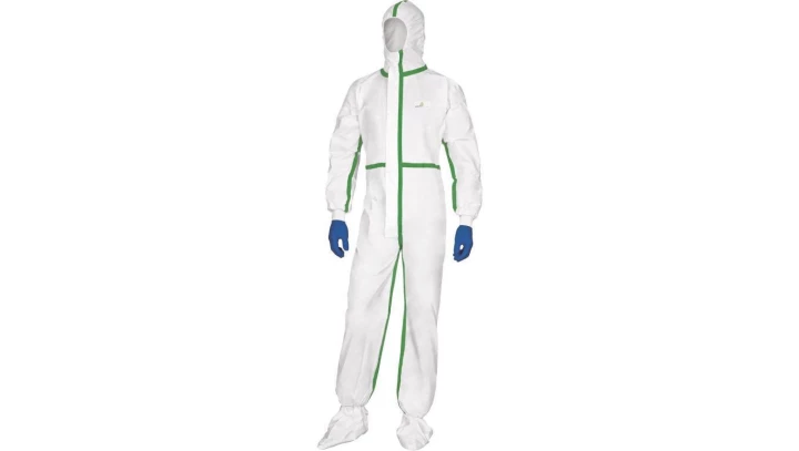 Kombinezon z kapturem z włókniny deltatek 5000 z uszczelnionymi szwami kolor biały rozmiar M CORP DT119TM