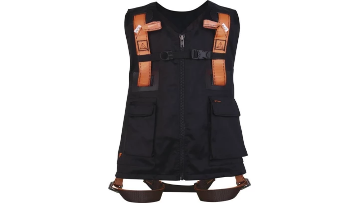 Szelki z czarną kamizelką 2 punkty zaczepowe - 2 klamry regulacyjne boczne kolor czarny rozmiar S/M/L ANTI HAR12GILNOGT