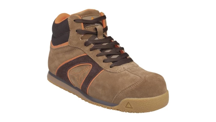 Trzewiki z weluru skórzanego podeszwa z poliuretanu i kauczuku podnosek i wkładka kompozytowe kolor beżowy rozmiar 40 PIED DSTA