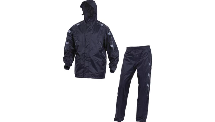 Komplet przeciwdeszczowy z poliestru powlekanego PVC kolor granatowo-niebieski rozmiar XL CORP LIDINBMXG